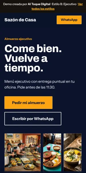 Estilo B para Almuerzos